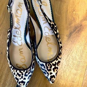 Sam Edelman fear fur kitten heel shoes